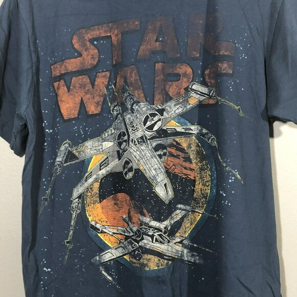 Licensed Vintage 90s Retro Star Wars TShirt Men Size L XWing Graphic Lucas Movie - Picture 9 of 10